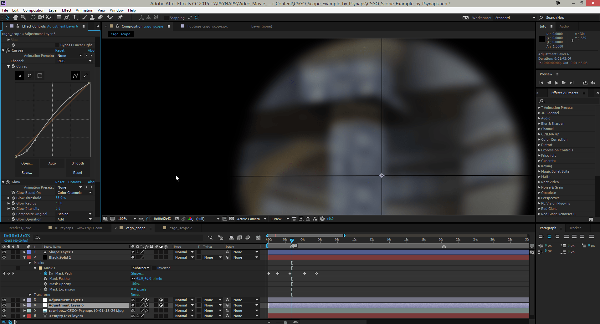 CSGO Scope Overlay: After Effects Project File Download