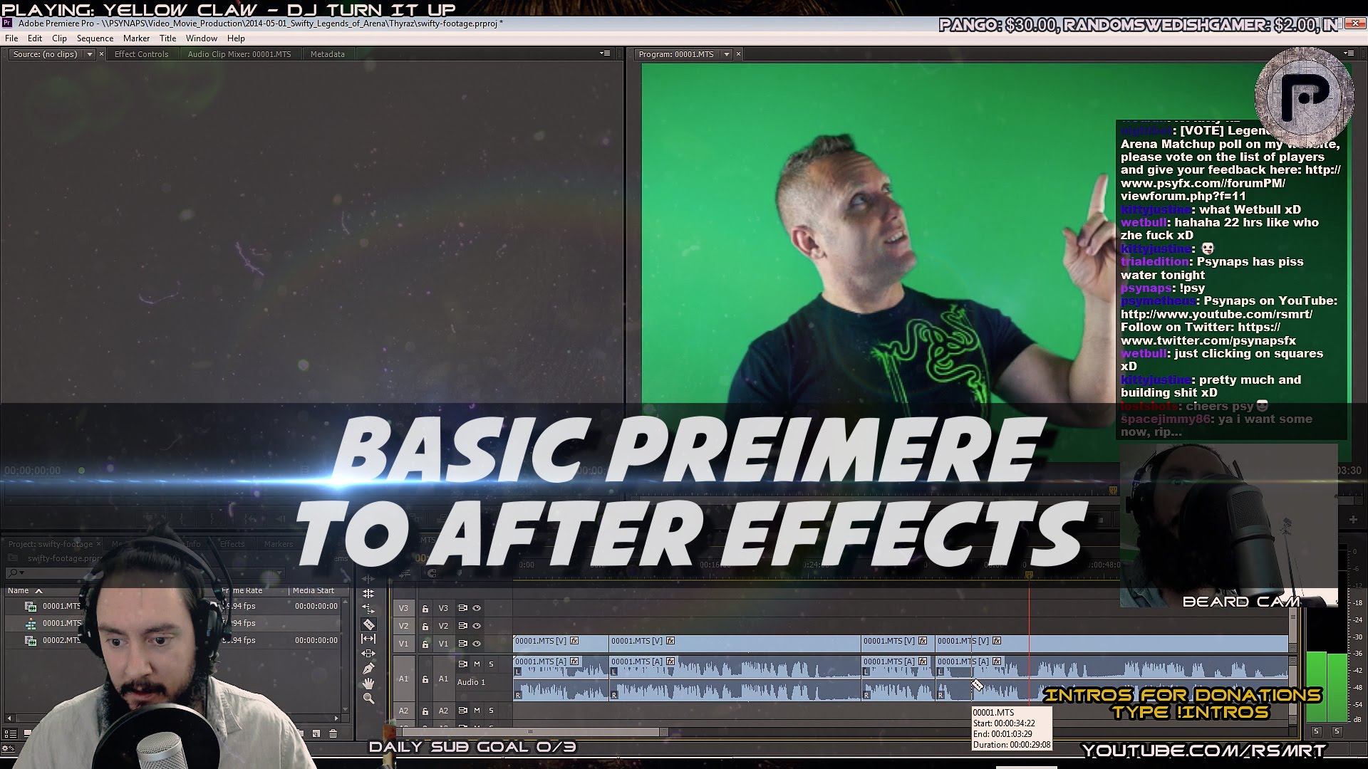 Basic Editing Tips Adobe Premiere to After Effects (ft. Swifty Green Screen Footage)