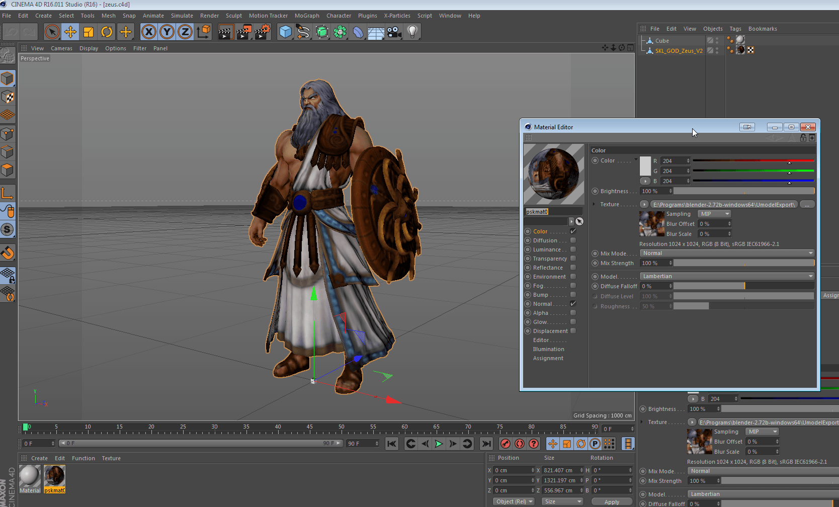 Export 3D Smite Characters to Blender and Cinema 4D