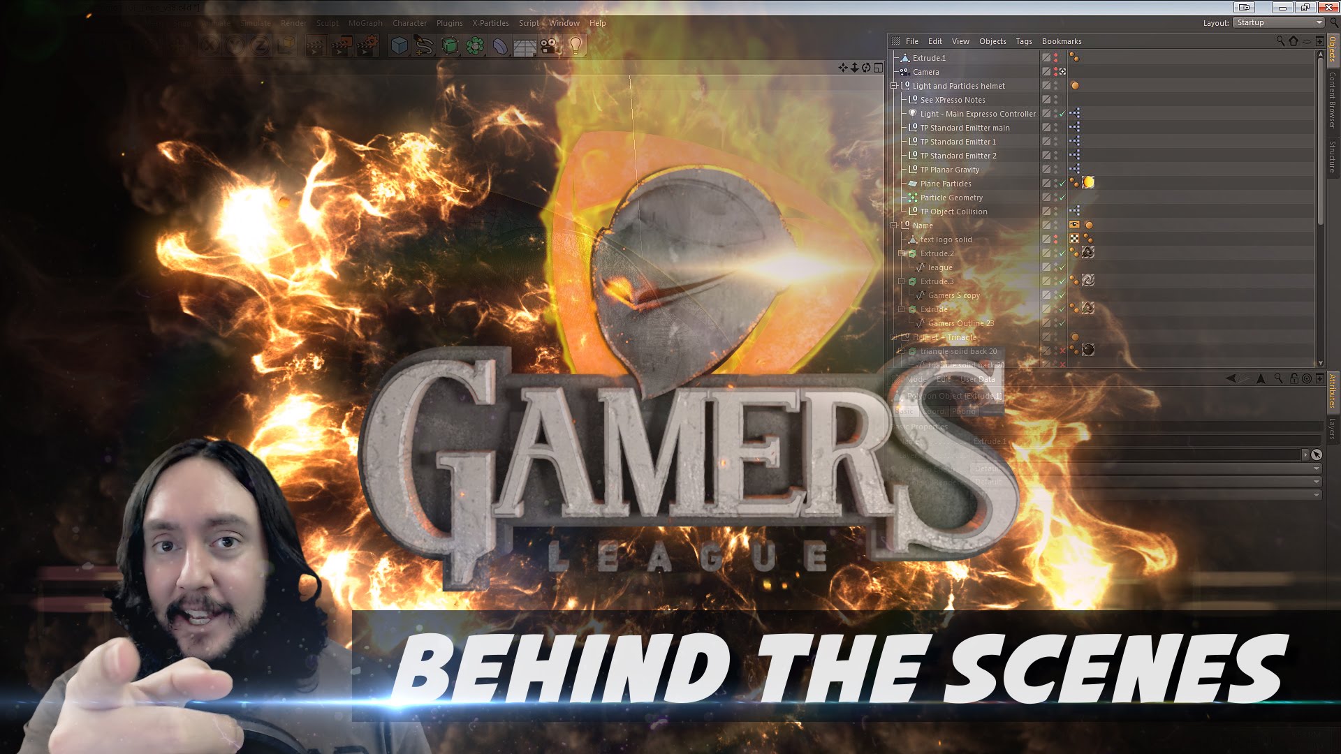 Gamers League Epic Fire Intro: Behind the Scenes C4D & AE [by Psynaps]