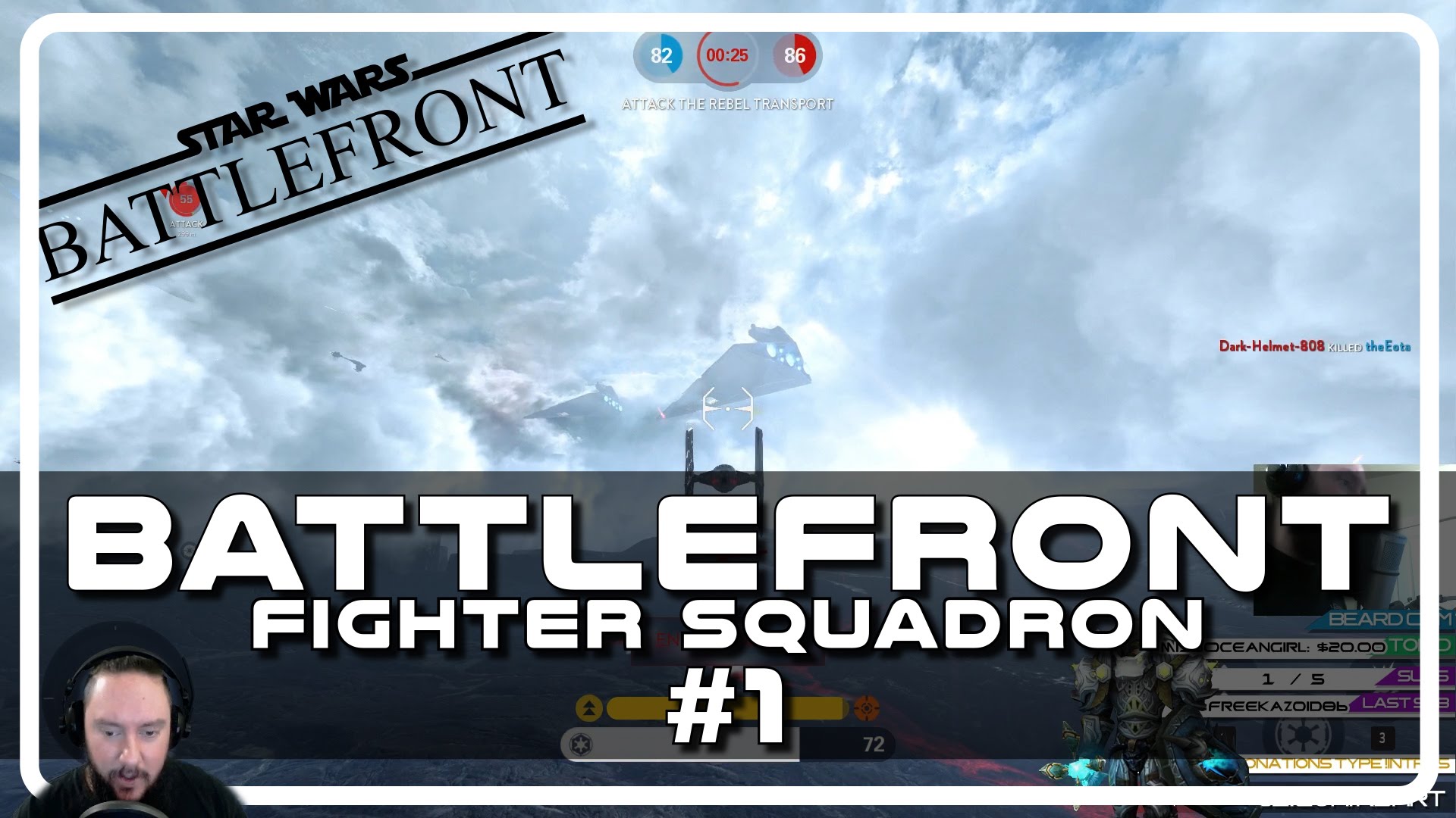 Star Wars Battlefront Fighter Squadron with Psynaps #1 (Gameplay Funny Moments)