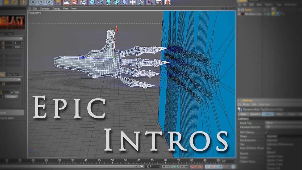 NitroBlast Shatter Cinema 4D and Claw Scratch: Intro Tutorial (Part II of II)