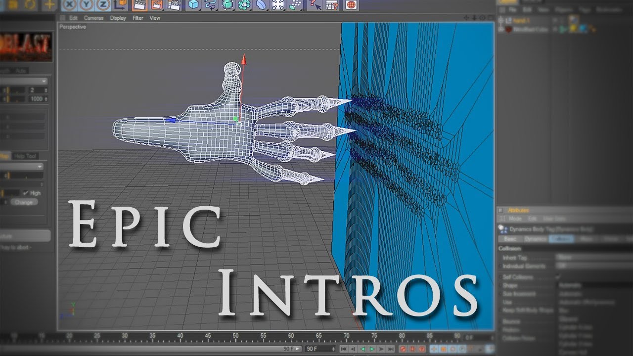 NitroBlast Shatter Cinema 4D and Claw Scratch: Intro Tutorial (Part II of II)