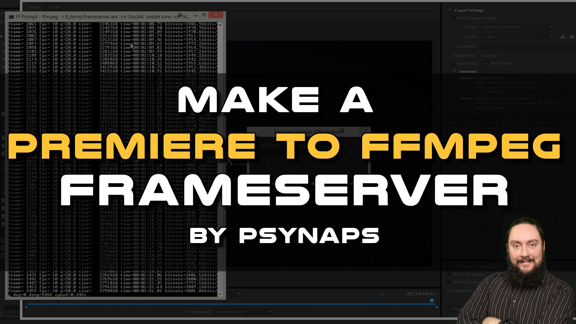 Render from Premiere to FFMPEG using a Frameserver