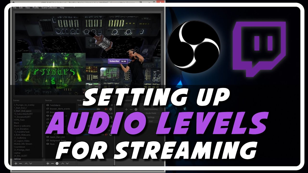Live Stream Audio Levels: Setup Sound Levels on OBS (Tutorial by Psynaps)
