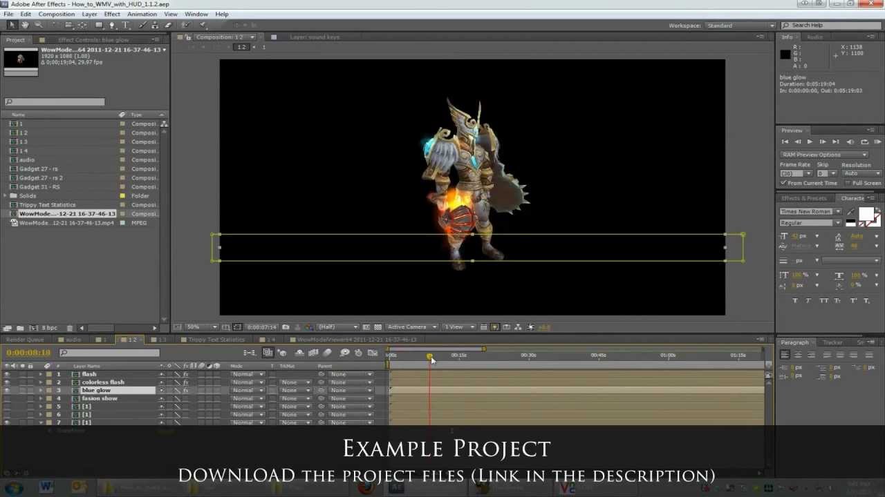 Fraps, WoW Model Viewer, and After Effects Tutorial